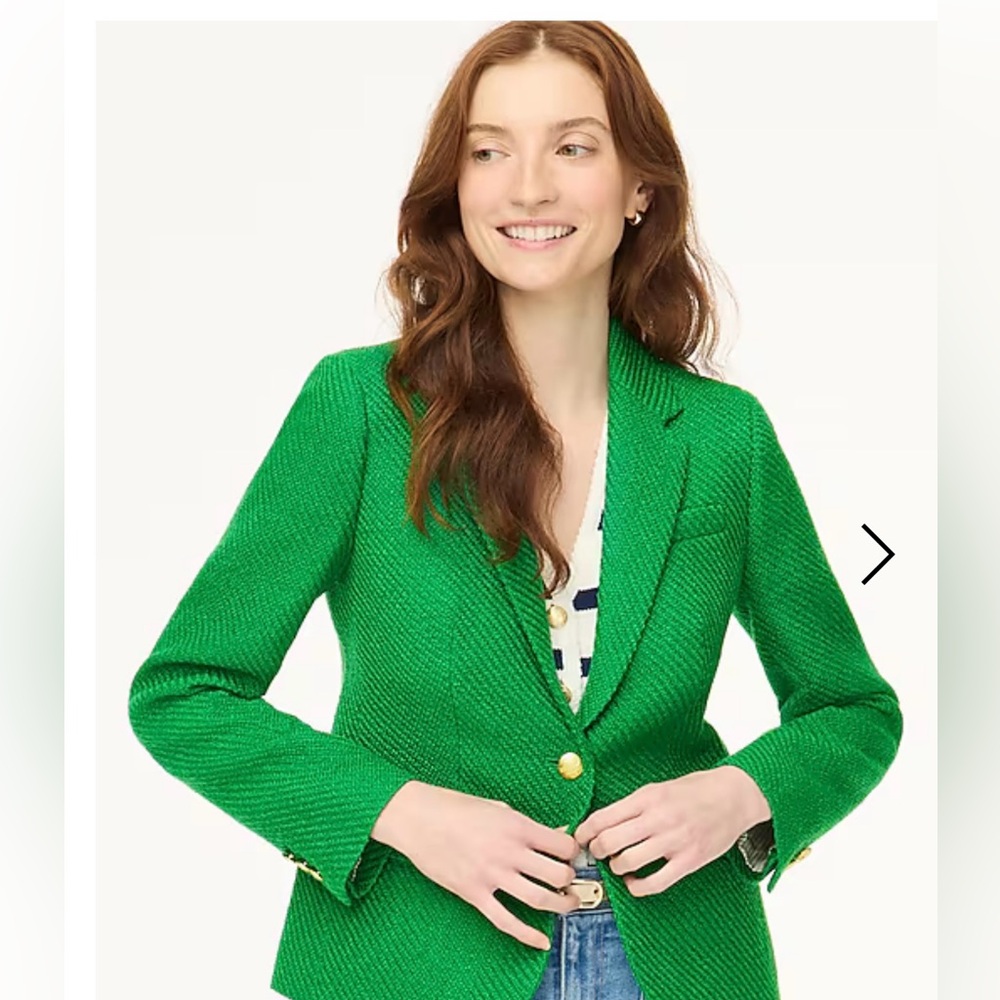 J.Crew Factory Petite Tweed Schoolboy Blazer
